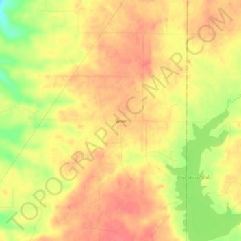 Byron topographic map, elevation, terrain