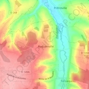 Cour de l'École topographic map, elevation, terrain