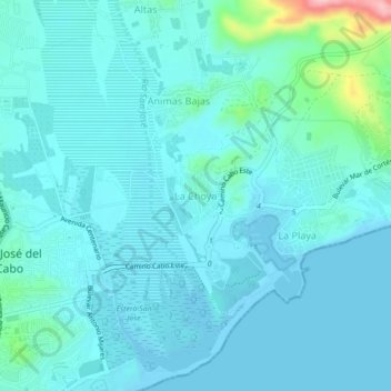 La Choya topographic map, elevation, terrain