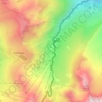 Pas de la Casa topographic map, elevation, terrain