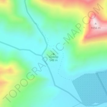 Loskop topographic map, elevation, terrain
