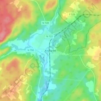 Kinnared topographic map, elevation, terrain