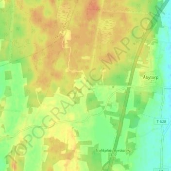Jultorp topographic map, elevation, terrain
