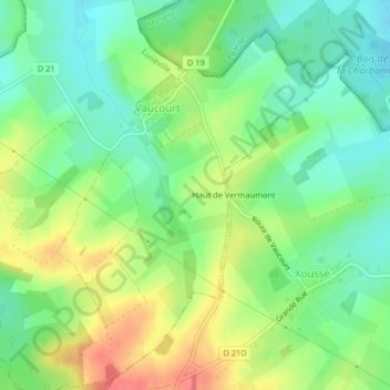 Sarazin topographic map, elevation, terrain