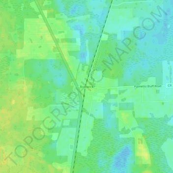 Bostwick topographic map, elevation, terrain