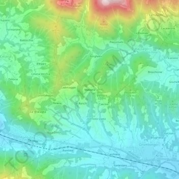 Massera topographic map, elevation, terrain