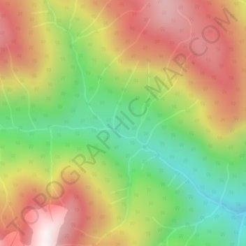 Hazelton Mountains topographic map, elevation, terrain
