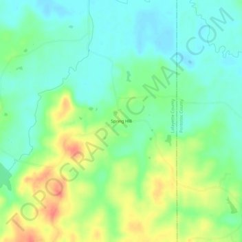 Spring Hill topographic map, elevation, terrain
