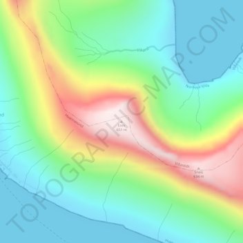 Enni topographic map, elevation, terrain