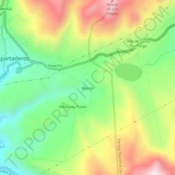 Bijinós topographic map, elevation, terrain