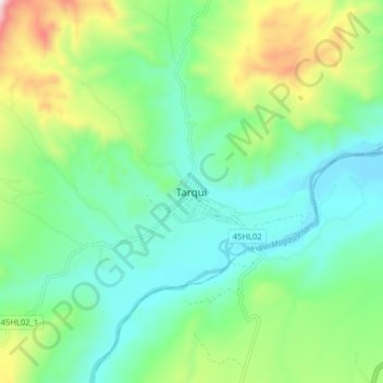Tarqui topographic map, elevation, terrain