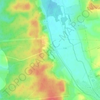 Pont Varin topographic map, elevation, terrain