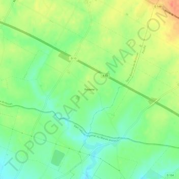 Feolette topographic map, elevation, terrain