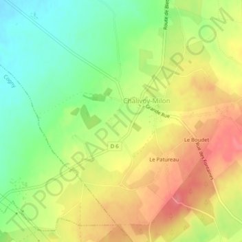 La Desertine topographic map, elevation, terrain