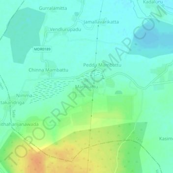 Mambattu topographic map, elevation, terrain