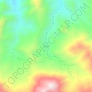 Cuale topographic map, elevation, terrain