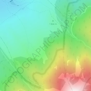 Cerro de la Muerte topographic map, elevation, terrain