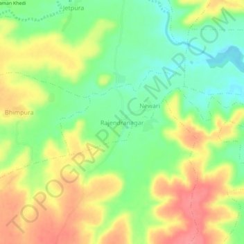 Rajendranagar topographic map, elevation, terrain