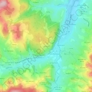 La Gotale topographic map, elevation, terrain