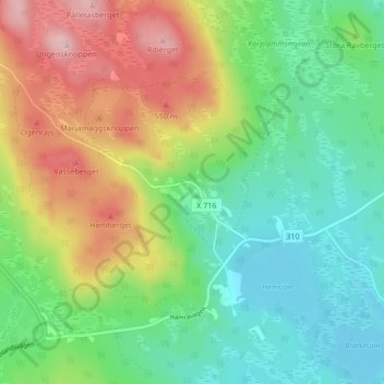 Sandsjö topographic map, elevation, terrain