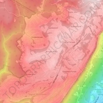 Birnam Wood topographic map, elevation, terrain