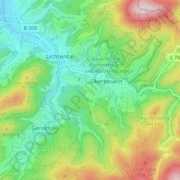 Seelach topographic map, elevation, terrain