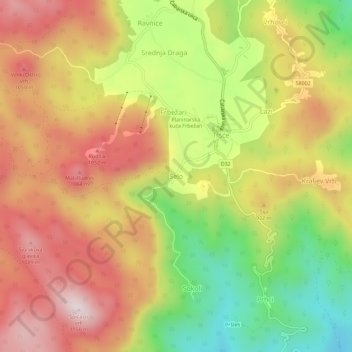 Selo topographic map, elevation, terrain