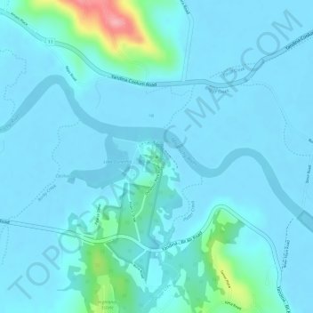 Dunethin Rock topographic map, elevation, terrain