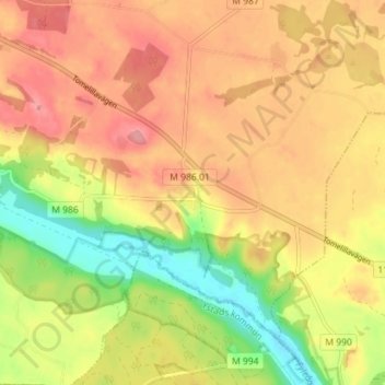 Röddinge topographic map, elevation, terrain