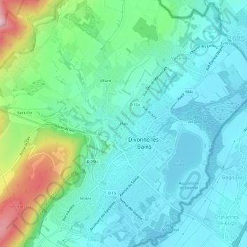 Plan topographic map, elevation, terrain