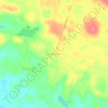 Constantia Center topographic map, elevation, terrain