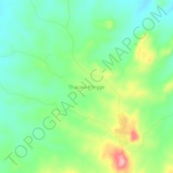 Tharaka topographic map, elevation, terrain