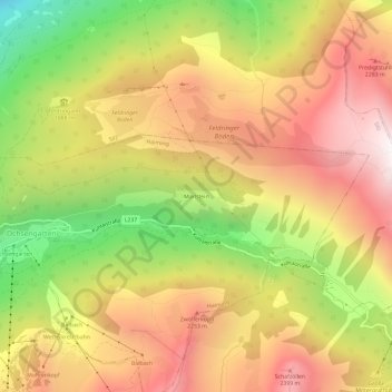 Marlstein topographic map, elevation, terrain