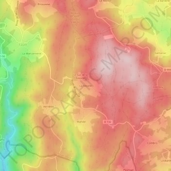 La Fessille topographic map, elevation, terrain