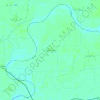 Ghatti Kalanjar topographic map, elevation, terrain