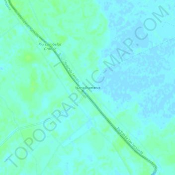 Nueva Esperanza topographic map, elevation, terrain