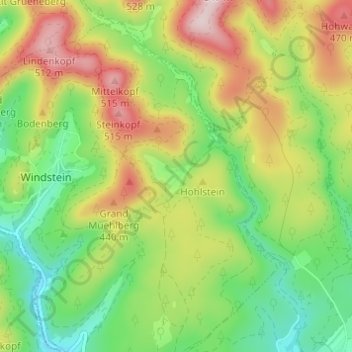 Guensthal topographic map, elevation, terrain