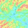 怀群镇 topographic map, elevation, terrain