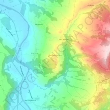 San Bartolomeo topographic map, elevation, terrain