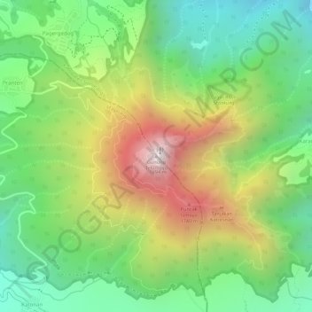 Mount Telomoyo topographic map, elevation, terrain