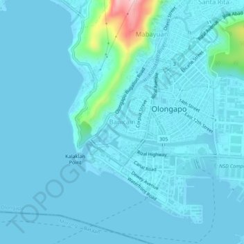 Banicain topographic map, elevation, terrain
