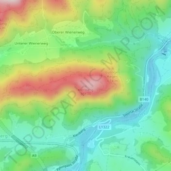 Kienberg topographic map, elevation, terrain