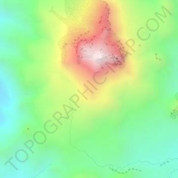 Hoggar Mountains topographic map, elevation, terrain