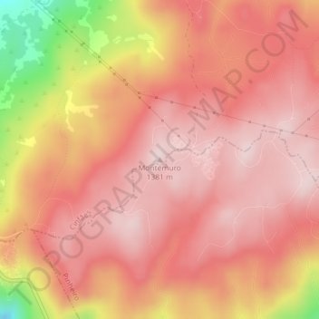 Montemuro topographic map, elevation, terrain
