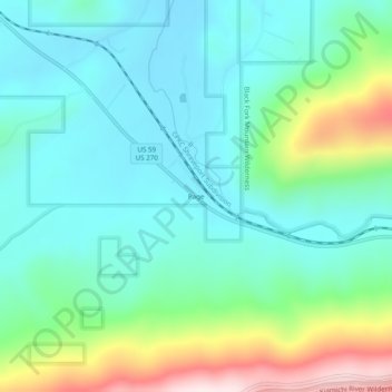 Page topographic map, elevation, terrain