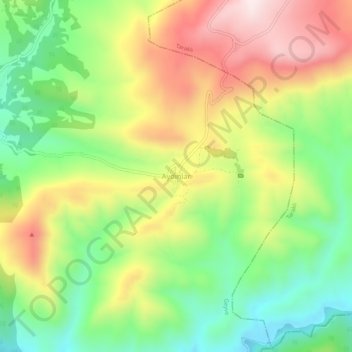 Aydınlar topographic map, elevation, terrain