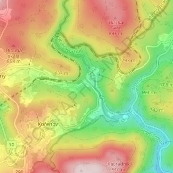 Martinsthal topographic map, elevation, terrain