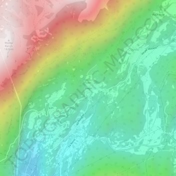 Ciago topographic map, elevation, terrain