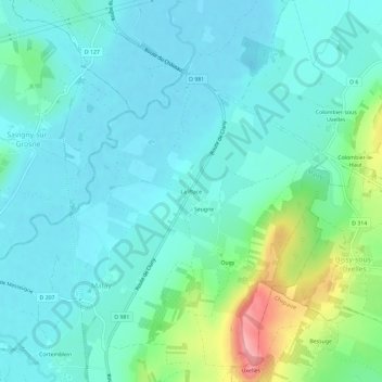La Place topographic map, elevation, terrain
