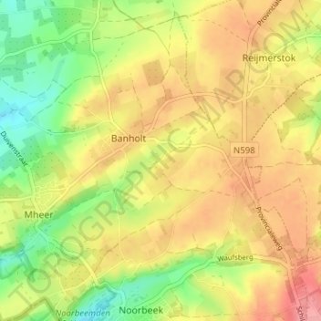 Terhorst topographic map, elevation, terrain